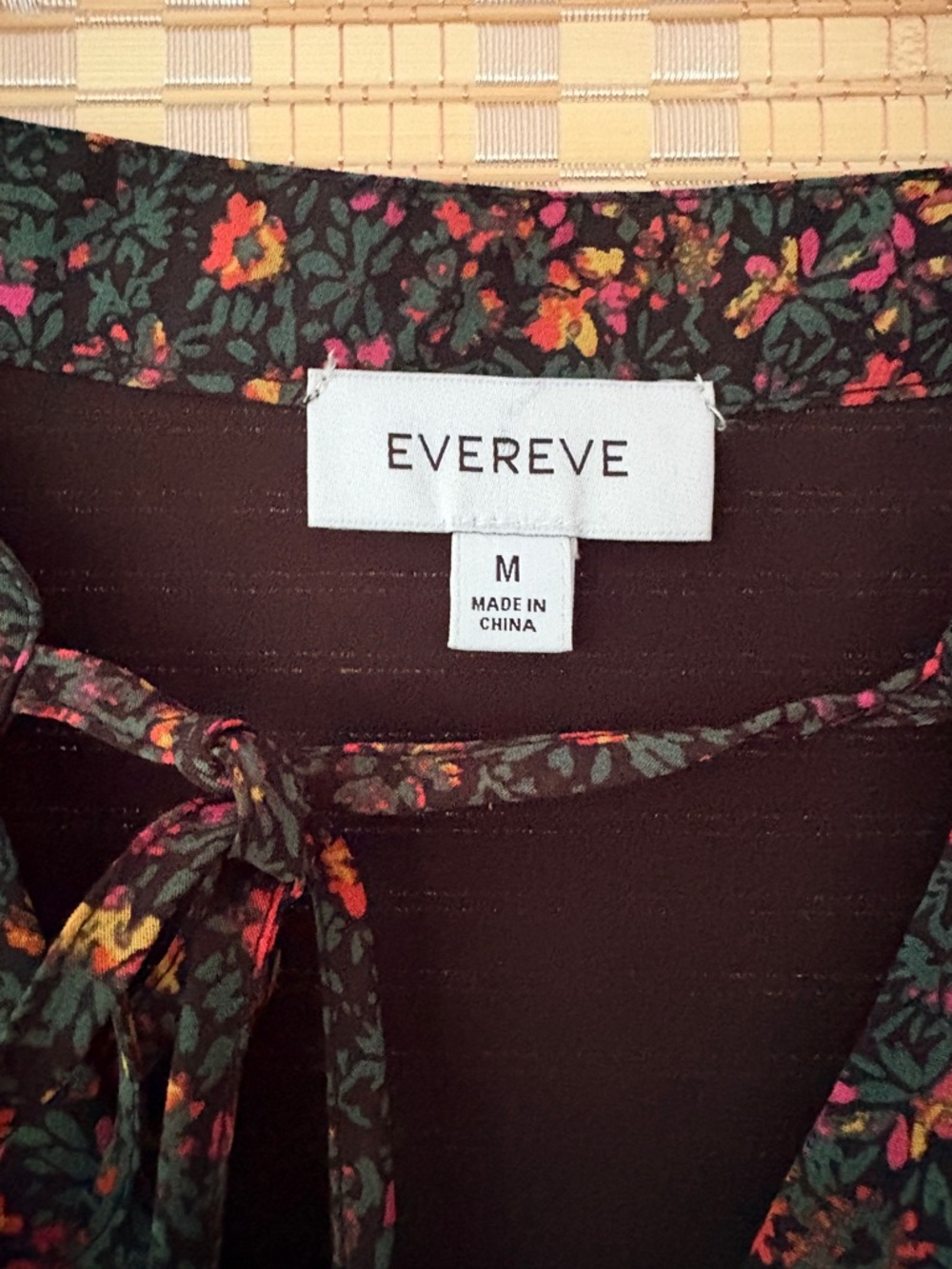 Evereve Black Floral Midi Dress | Size M - Picture 6 of 13